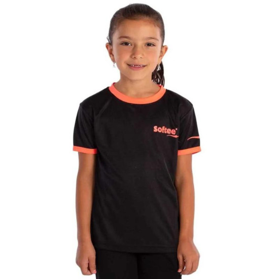 Camiseta Softee Galaxy Negro Coral Fluor Junior