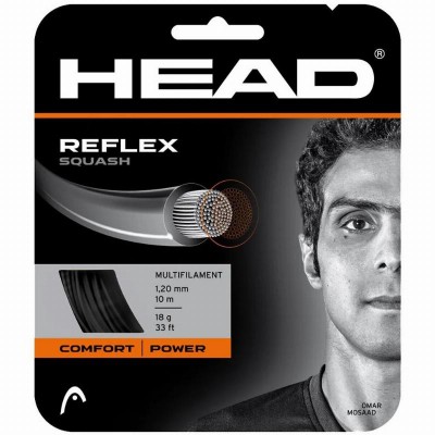 Cordaje Squash 10m Head Reflex 1,20mm Negro