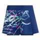 Falda Bidi Badu Decoration Printed Wavy Azul Oscuro
