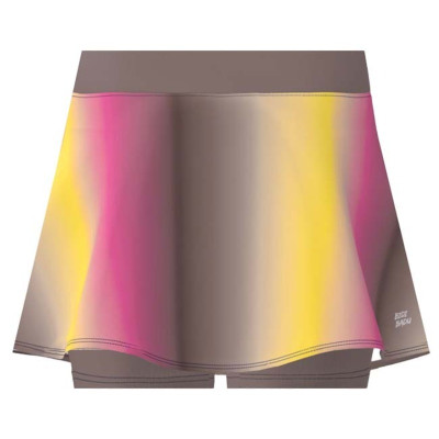 Falda Bidi Badu Spectrum Printed Wavy Marron Amarillo