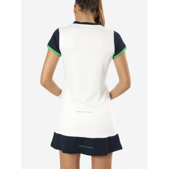 Falda Nox Pro Blanca Logo Verde