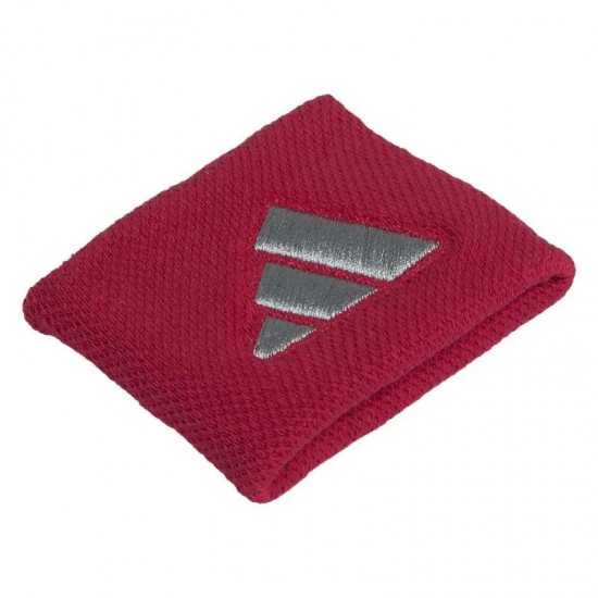 Munequeras Adidas Cortas Rojo Gris 2 Unidades