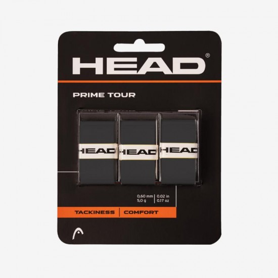 Overgrips Head Prime Tour Negro 3 Unidades