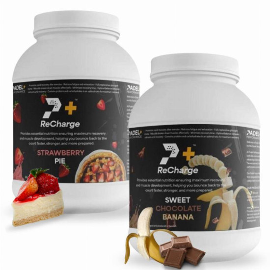 Pack Bote Padel Performance ReCharge Fresa y Chocolate Banana