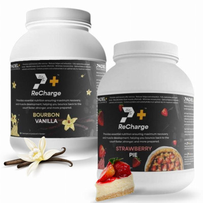 Pack Bote Padel Performance ReCharge Vainilla y Fresa