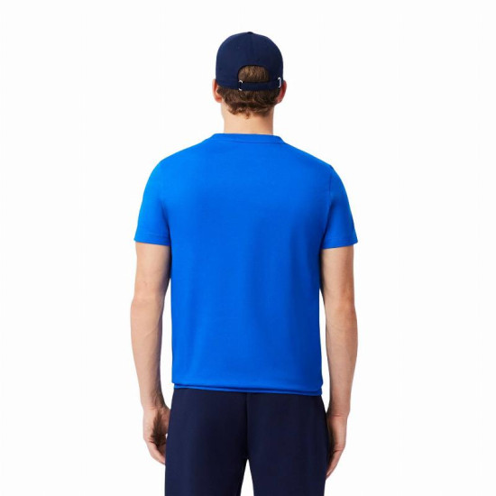 Pack Camiseta Lacoste Novak Djokovic Azul y Gorra Marino