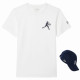 Pack Camiseta Lacoste Novak Djokovic Blanco y Gorra Marino