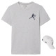 Pack Camiseta Lacoste Novak Djokovic Gris y Gorra Blanco