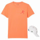 Pack Camiseta Lacoste Novak Djokovic Naranja y Gorra Blanco