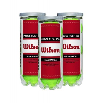 Pack de 3 Botes de Pelotas Wilson Rush 100