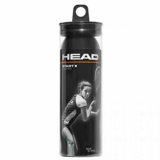 Pelota Squash Head Start Punto Blanco 3 Unidades