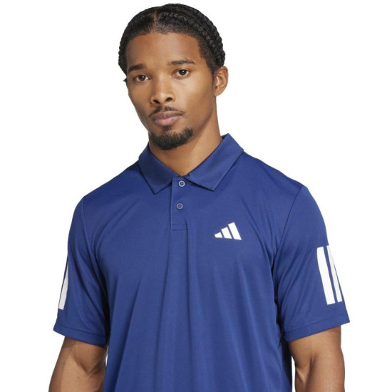 Polo Adidas Club 3 Stripes Bleu fonc?