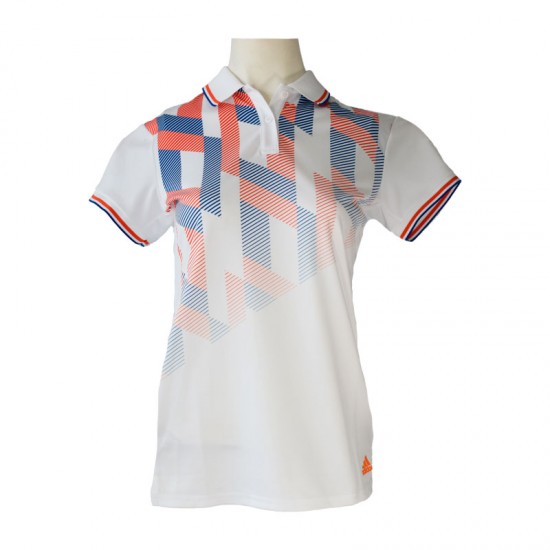 Polo Adidas Grfx Geometrico Blanco