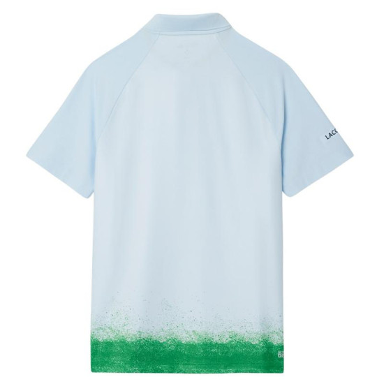 Polo Lacoste Daniil Medvedev Ultra Dry Azul Claro Verde