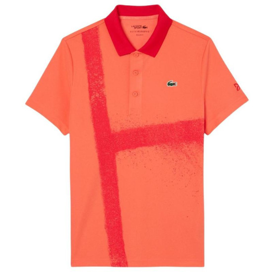 Polo Lacoste Novak Djokovic Ultra Dry Naranja Rojo