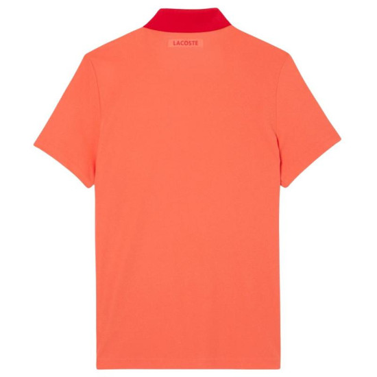 Polo Lacoste Novak Djokovic Ultra Dry Naranja Rojo