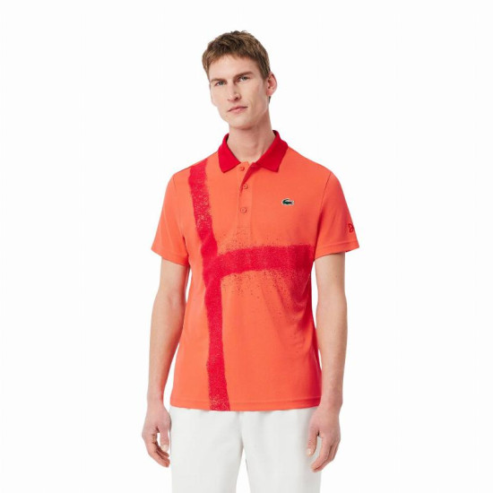 Polo Lacoste Novak Djokovic Ultra Dry Naranja Rojo