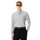 Polo Manga Larga Lacoste Regular Fit Algodon Gris Vigore