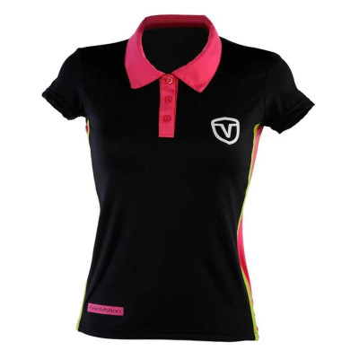 Polo Vairo Columns Negro Mujer