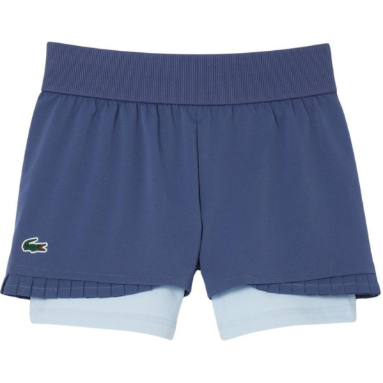 Short Lacoste Ultra Dry Violeta Azul Mujer