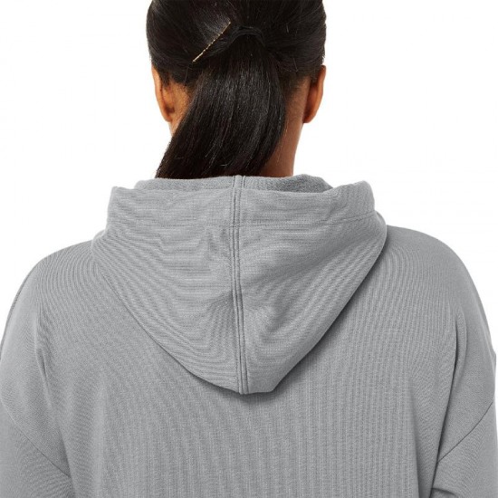 Sudadera Asics Logo Grande Gris Mujer