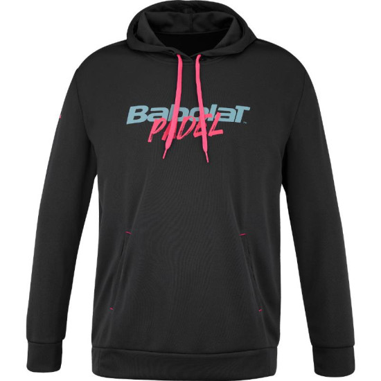 Sudadera Babolat Padel Hood Negro Rosa