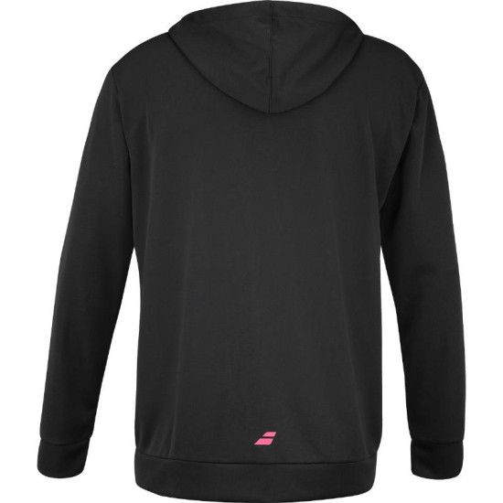 Sudadera Babolat Padel Hood Negro Rosa