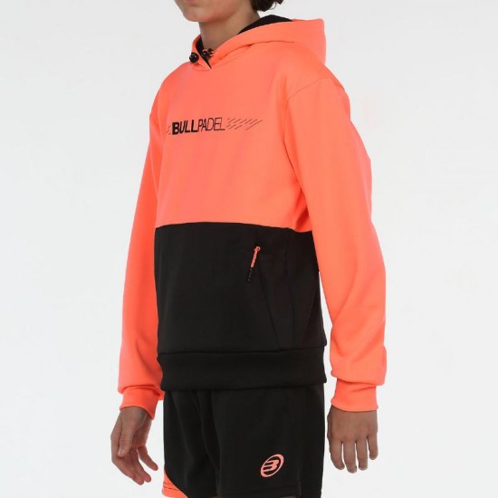 Sudadera Bullpadel Imbui Coral Fluor Junior