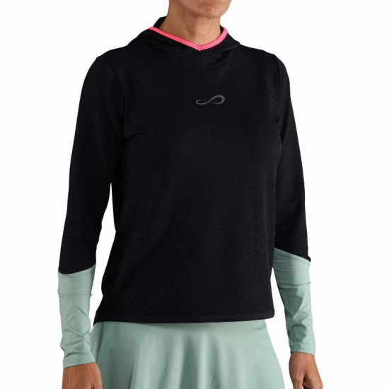 Sudadera Endless Breath Line Negro Verde Forest