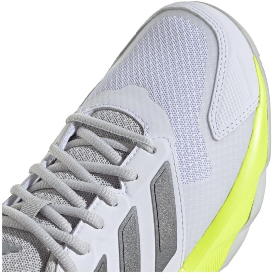 Zapatillas Adidas CourtJam Control 3 Blanco Plata Lucid Limon Mujer