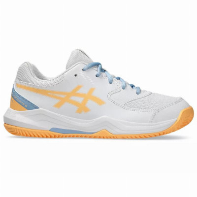 Zapatillas Asics Gel Dedicate 8 Padel GS Blanco Naranja Junior