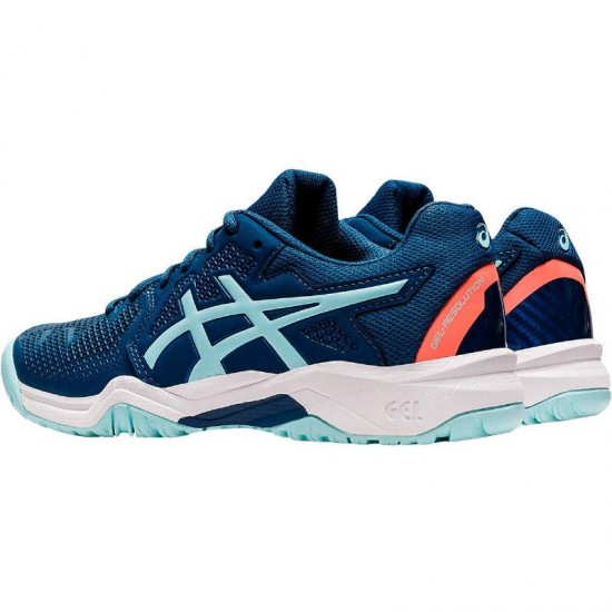 Zapatillas Asics Gel Resolution 8 Clay Indigo Azul Claro Junior
