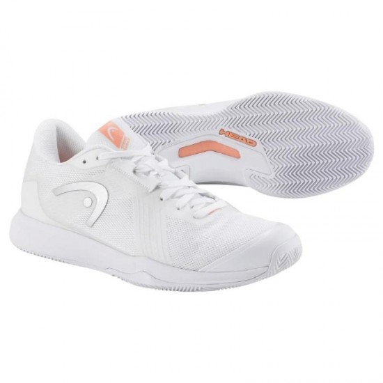 Zapatillas Head Sprint Team 4.0 Clay Blanco Coral Mujer