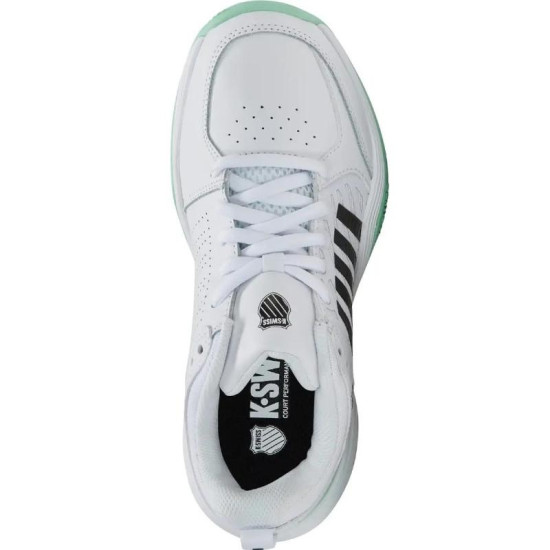 Zapatillas Kswiss Court Express 2 Clay Blanco Menta Negro Mujer