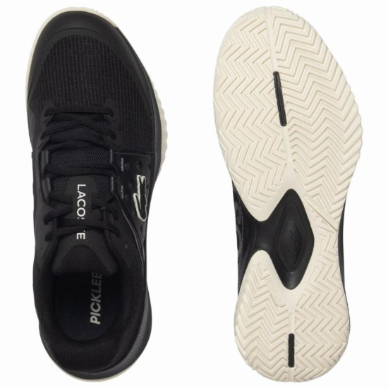 Zapatillas Lacoste Power Serve Negro Blanco Mujer