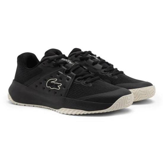 Zapatillas Lacoste Power Serve Negro Blanco Mujer