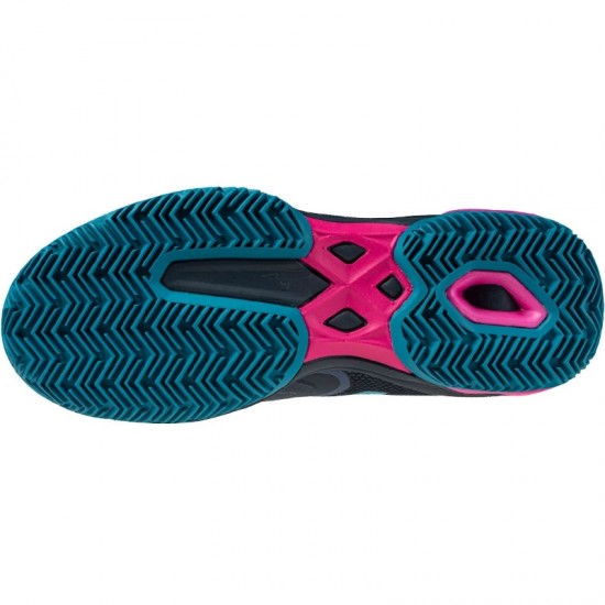 Zapatillas Mizuno Wave Exceed Light 2 Padel Azul Marino Fucsia Mujer