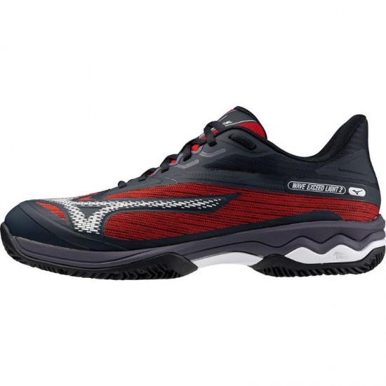 Zapatillas Mizuno Wave Exceed Light 2 Padel Negro Blanco Rojo