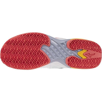 Zapatillas Mizuno Wave Exceed Tour 6 Clay Blanco Coral Gris Mujer