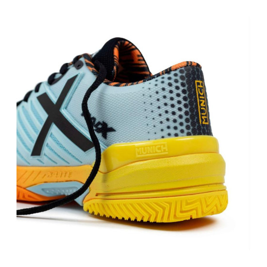 Zapatillas Munich Padx 58 Padel Gris Naranja Mujer
