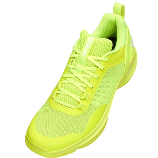 Zapatillas Wilson Hurakn Pro V2 Amarillo Fluor Blanco