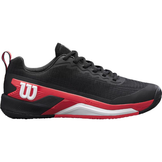 Zapatillas Wilson Rush Pro 4.5 Clay Negro Rojo Blanco